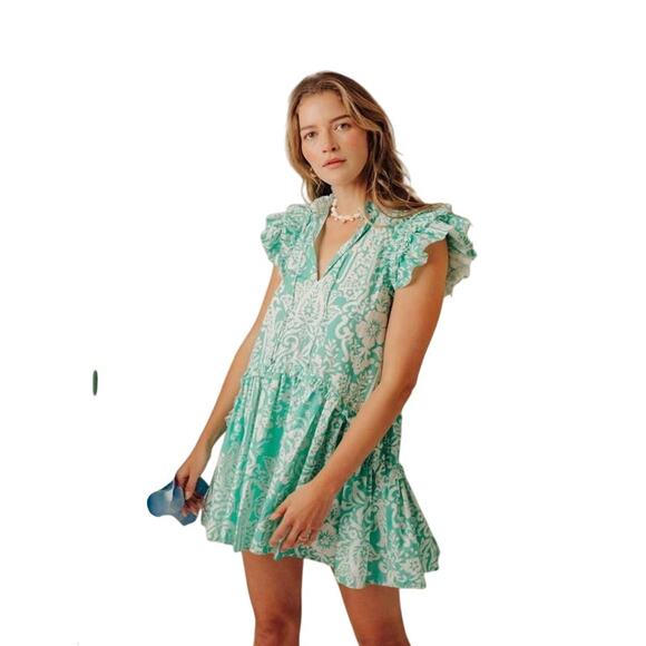 Love the Label Edith Dress in Yara Print Bermuda L - Picture 1 of 2